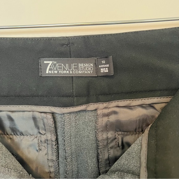 7th Avenue Women's Petite X30 Grey and Black Straight Leg Slack Pants Size 10 - Picture 15 of 15